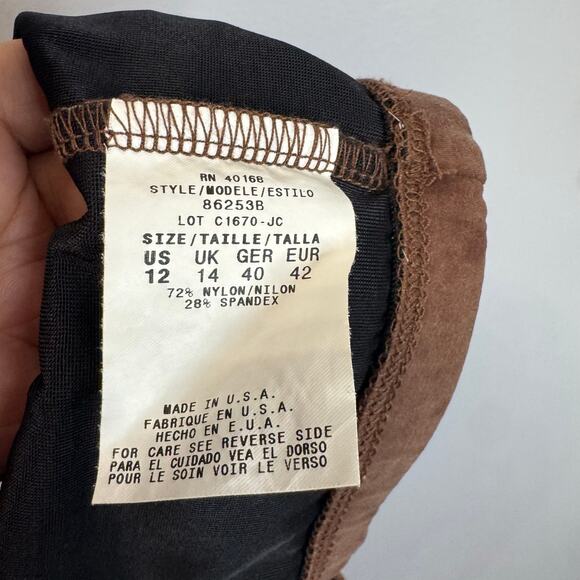 Magic Suit Women's Brown Tankini Swim Bathing Suit Set Brown Sz 12 - Picture 11 of 13